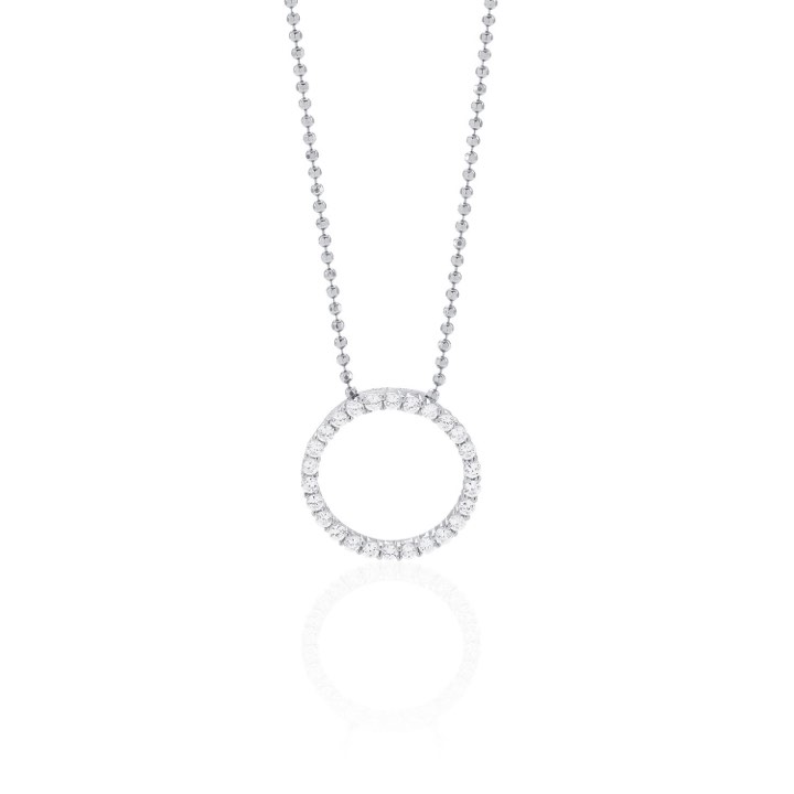 BIELLA Necklaces White Zirkoner (silver) in the group Necklaces / Silver Necklaces at SCANDINAVIAN JEWELRY DESIGN (SJ-P3120-CZ)