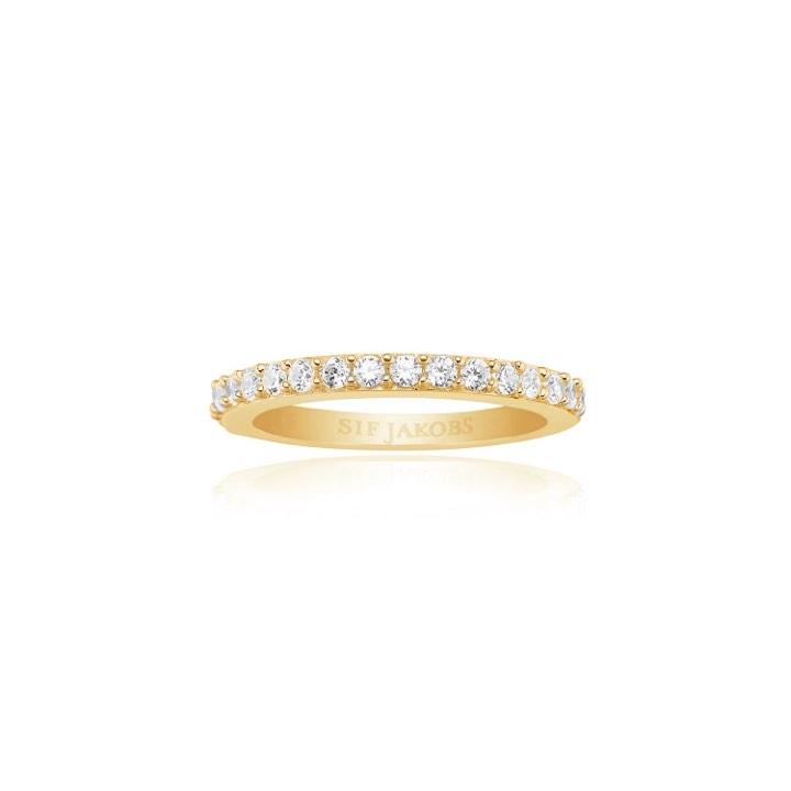 CORTE UNO ring White Zirkoner (Gold) in the group Rings / Gold Rings at SCANDINAVIAN JEWELRY DESIGN (SJ-R10811-CZYG)