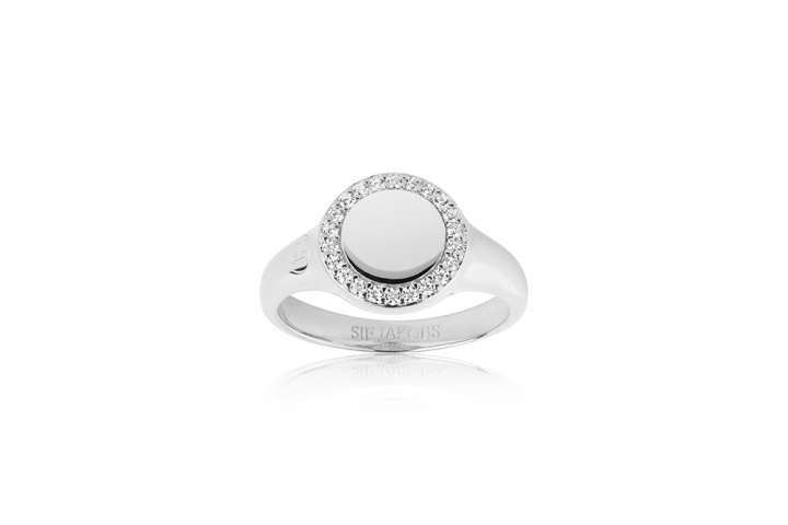 FOLLINA PICCOLO ring White Zirkoner (silver) in the group Rings / Silver Rings at SCANDINAVIAN JEWELRY DESIGN (SJ-R11577-CZ)