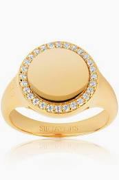 FOLLINA GRANDE RING Gold in the group Rings / Gold Rings at SCANDINAVIAN JEWELRY DESIGN (SJ-R11583-CZ-YG-54)