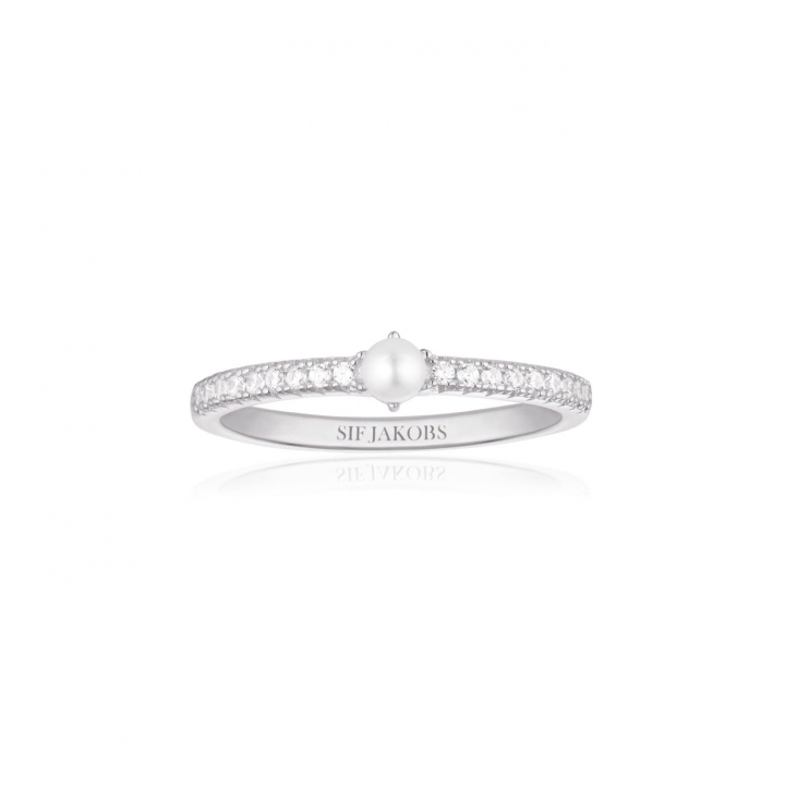 ELLERA PERLA UNO Ring in the group Rings / Silver Rings at SCANDINAVIAN JEWELRY DESIGN (SJ-R12284-CZ-SS)