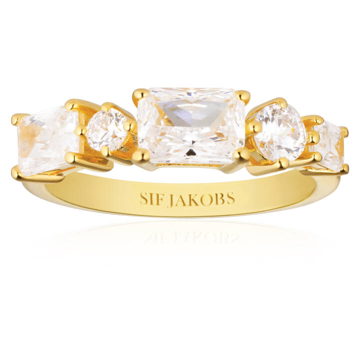 IVREA Ring Gold in the group Rings / Gold Rings at SCANDINAVIAN JEWELRY DESIGN (SJ-R12330-CZ-YG)