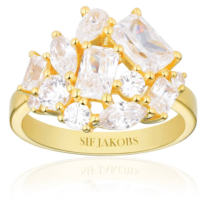 IVREA GRANDE Ring Gold in the group Rings / Gold Rings at SCANDINAVIAN JEWELRY DESIGN (SJ-R12331-CZ-YG)