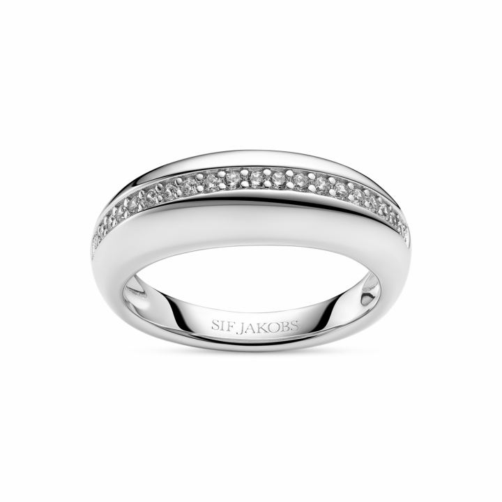 PALERMO RING Silver in the group Rings / Silver Rings at SCANDINAVIAN JEWELRY DESIGN (SJ-R2588-CZ-)