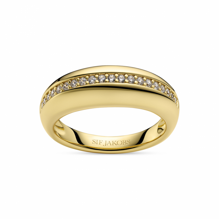 PALERMO RING Gold in the group Rings / Gold Rings at SCANDINAVIAN JEWELRY DESIGN (SJ-R2588-CZ-YG)