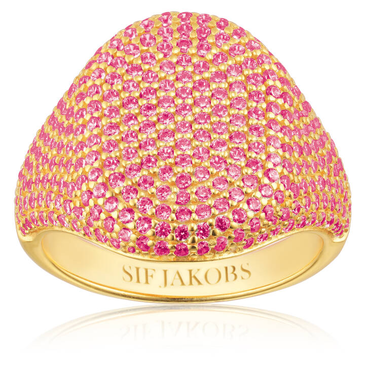 CAPIZZI Ring Gold in the group Rings / Gold Rings at SCANDINAVIAN JEWELRY DESIGN (SJ-R42240-PKCZ-YG)