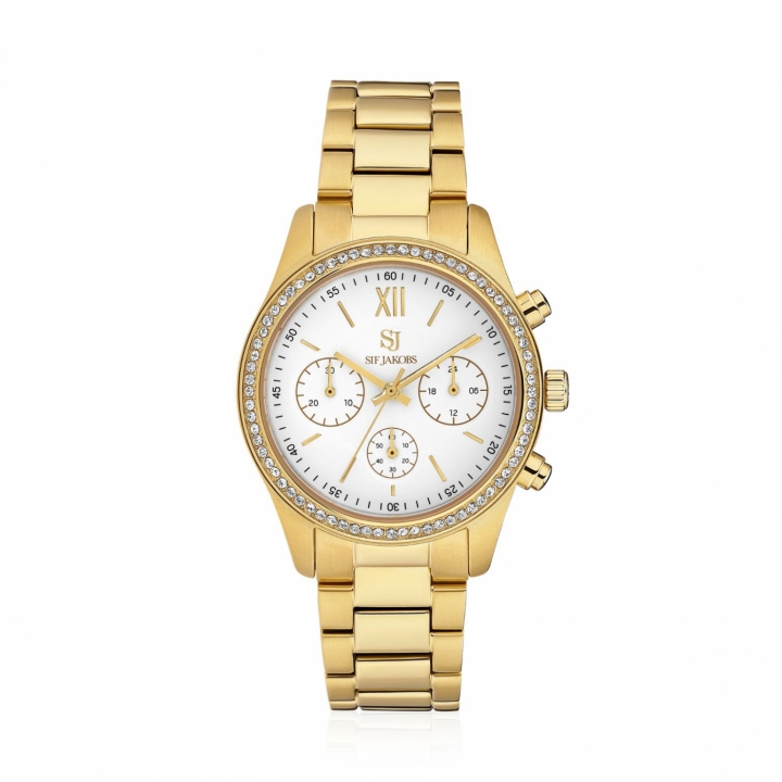DOMENICA WATCH GOLD in the group Accessories / Watches at SCANDINAVIAN JEWELRY DESIGN (SJ-W2409-CZ-YG)