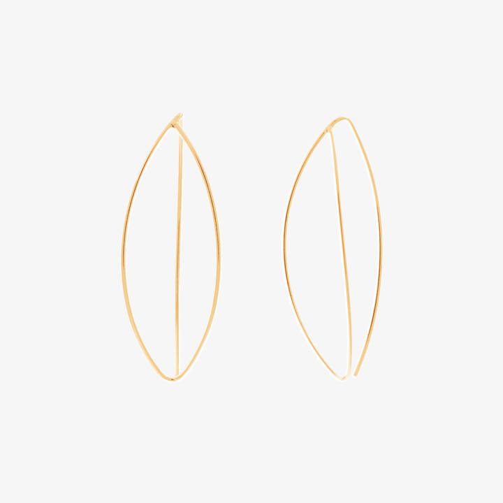 Together big Earring Gold in the group Earrings / Gold Earrings at SCANDINAVIAN JEWELRY DESIGN (TOR-E2L000-G)