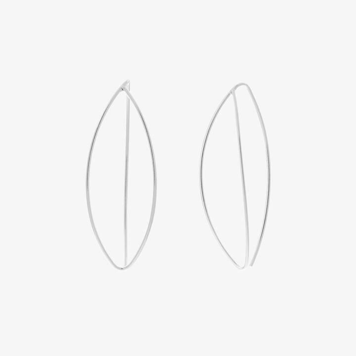 Together big Earring Silver in the group Earrings / Silver Earrings at SCANDINAVIAN JEWELRY DESIGN (TOR-E2L000-S)