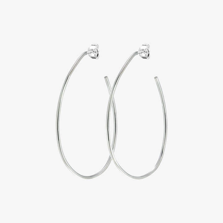 Together hoops silver in the group Earrings / Silver Earrings at SCANDINAVIAN JEWELRY DESIGN (TOR-E3M000-S)