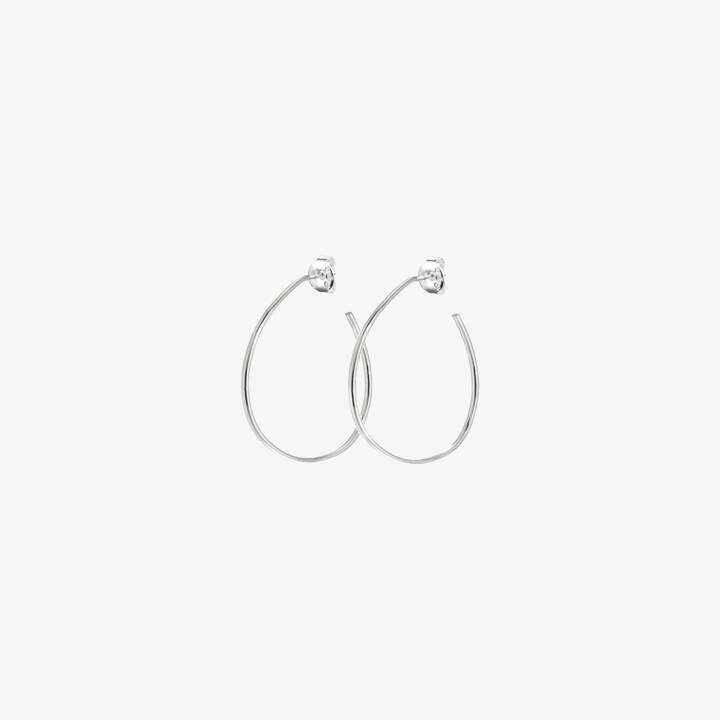 Together small hoops silver in the group Earrings / Silver Earrings at SCANDINAVIAN JEWELRY DESIGN (TOR-E3S000-S)