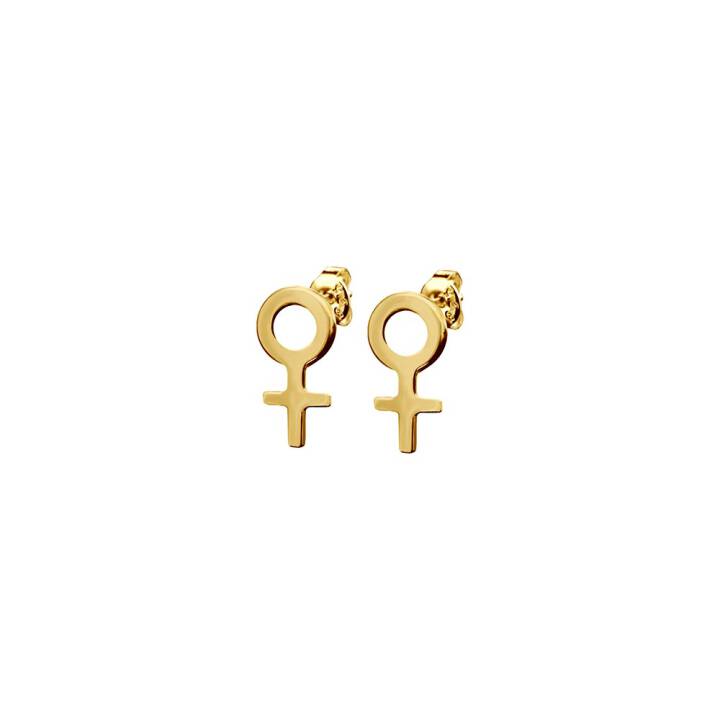 Women Unite small Earring Gold in the group Earrings / Gold Earrings at SCANDINAVIAN JEWELRY DESIGN (WUE-E1S000-G)
