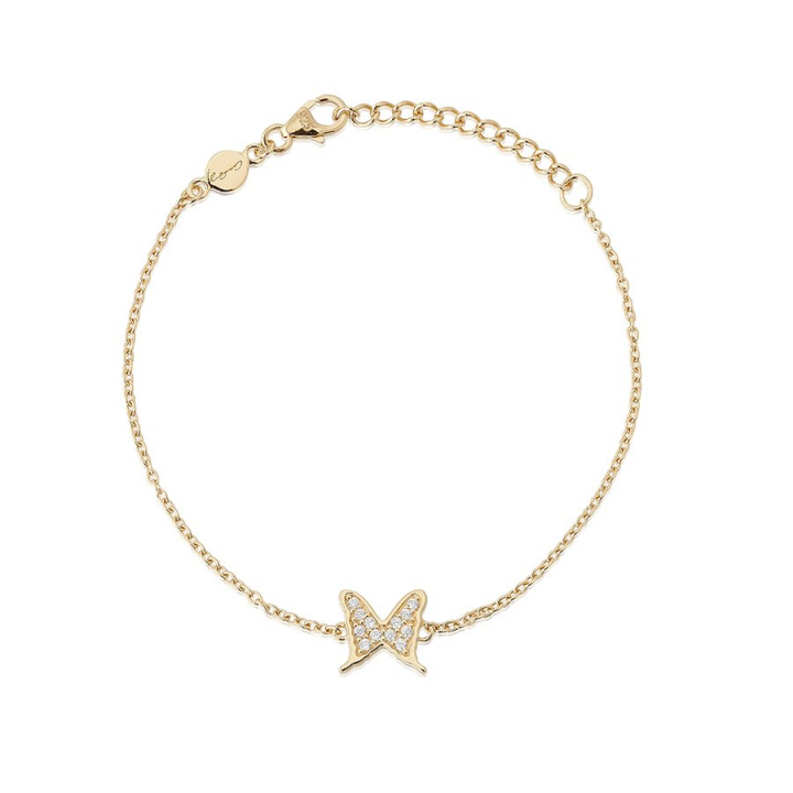 Petite papillion sparkling Bracelet Gold in the group Bracelets / Gold Bracelets at SCANDINAVIAN JEWELRY DESIGN (gp125)