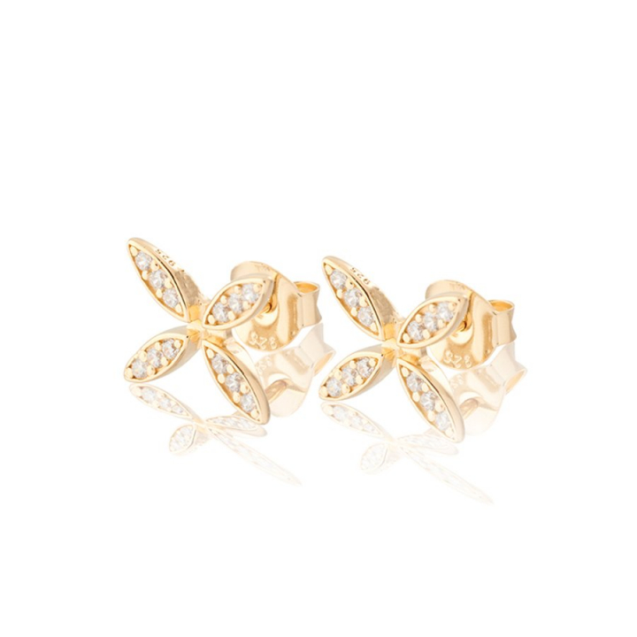 Ellipse mini Earrings Gold in the group Earrings / Gold Earrings at SCANDINAVIAN JEWELRY DESIGN (gp14)