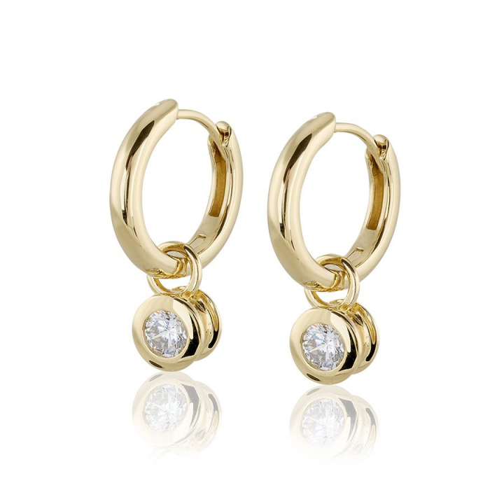 Älskad Earrings creol Gold in the group Earrings / Gold Earrings at SCANDINAVIAN JEWELRY DESIGN (gp154)