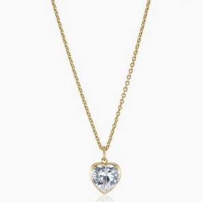 Crazy Diamond Heart Necklace Gold in the group Necklaces / Gold Necklaces at SCANDINAVIAN JEWELRY DESIGN (gp184)