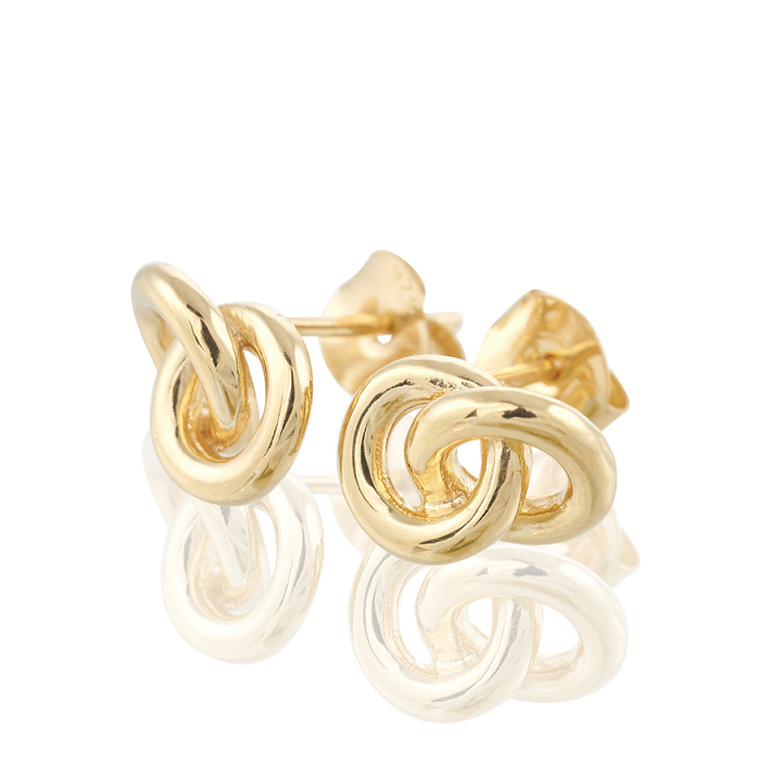 The knot  Earrings Gold in the group Earrings / Gold Earrings at SCANDINAVIAN JEWELRY DESIGN (gp41)