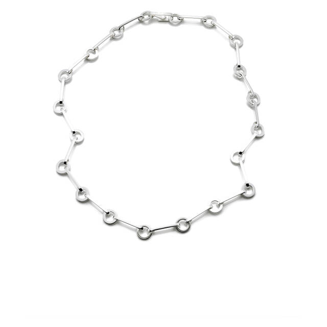 Ring Chain Necklaces Silver