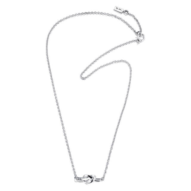 Love Knot Necklaces Silver 42-45 cm