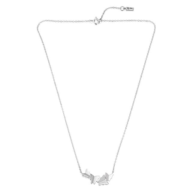 Little Miss Butterfly Air Necklaces Silver