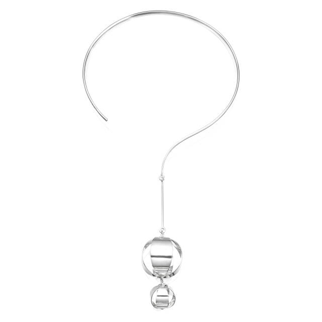 Balloons Collar Necklace Silver