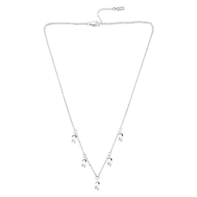 Love Beads Plain Necklaces Silver 42-45 cm