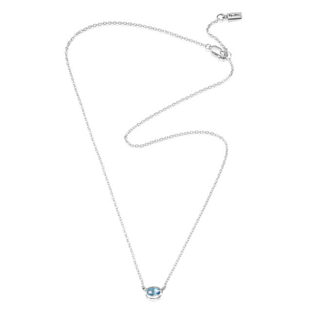 Love Bead Silver - Topaz Necklaces Silver