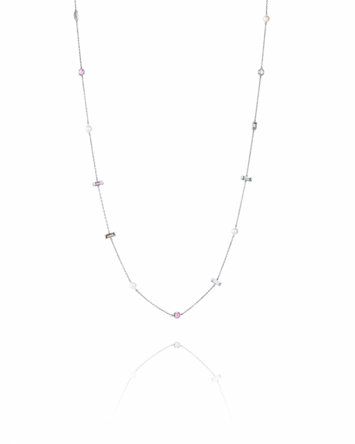 Dreams & Pearls Flow Necklaces Silver 80cm