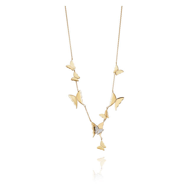 Miss Butterfly Air & Stars Collier Necklaces Gold