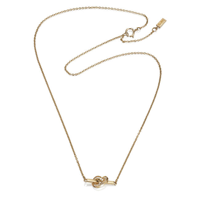 Love Knot & Stars Necklaces Gold 42-45 cm