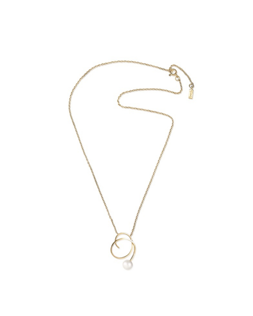 Little Curly P Earring Gold Necklaces Gold 40-45 cm