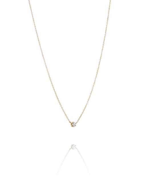 Crown & Stars Necklaces 0.30ct Gold