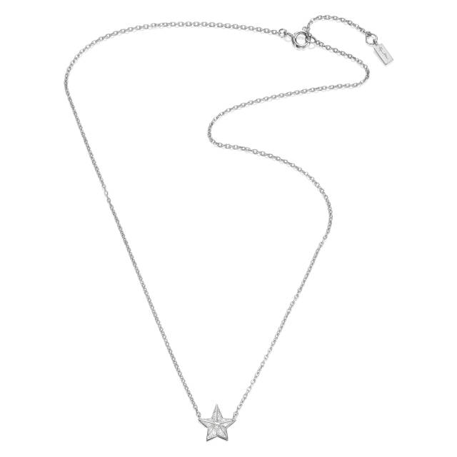 Catch A Falling Star & Stars Necklaces White gold 42-45 cm