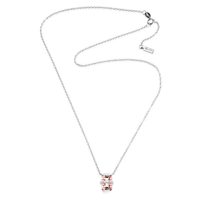 Little Bend Over - Morganite Necklaces White gold 42-45 cm