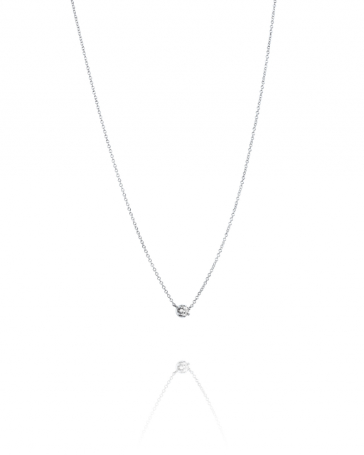 Crown & Stars Necklaces 0.30ct White gold