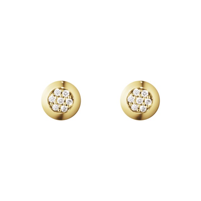 AURORA Earring Gold Diamonds PAVÉ 0.05 ct