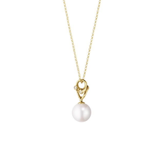 MAGIC Pendant Gold PEARL Diamonds 0.04 CT