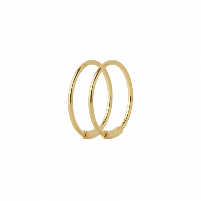 Basic 12 Hoops Goldplated Silver