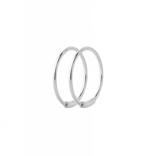 Basic 12 Hoops Silver