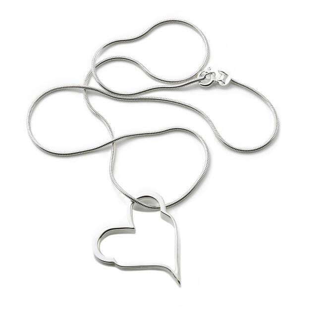 Crazy Heart Pendant Silver