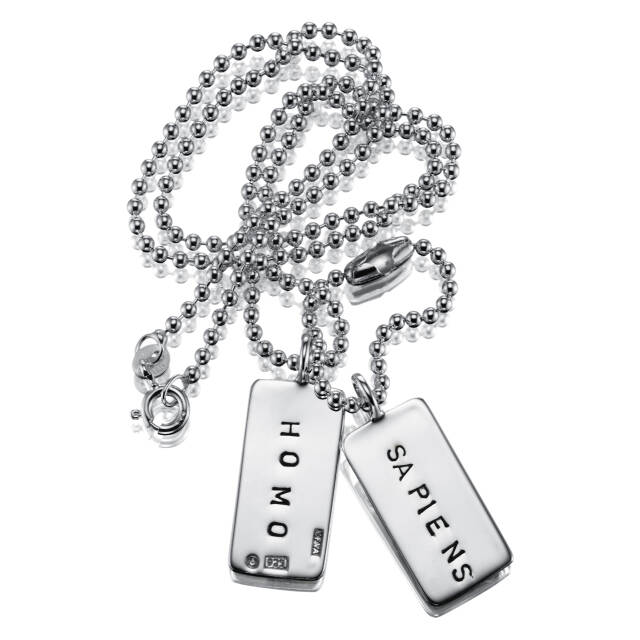 Homo Sapiens Tags Pendant Silver