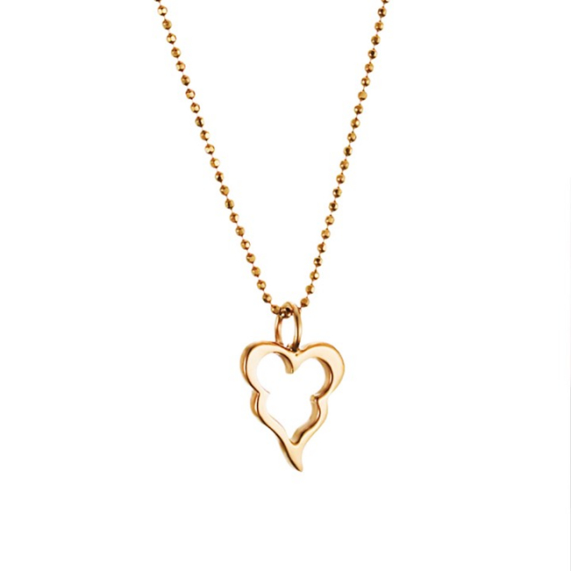 Little Crazy Heart Pendant Gold