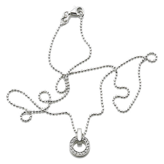 Ring Around & Stars Pendant White gold
