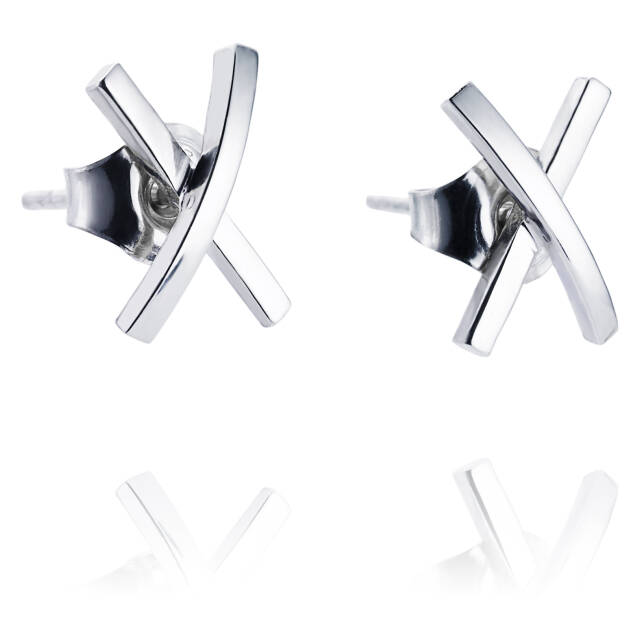 Kisses For Ears Earring Silver