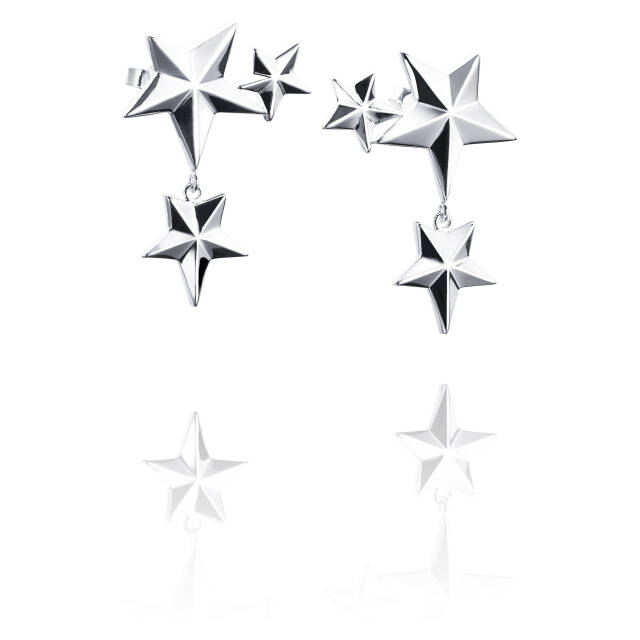 Catch A Falling Star Earring Silver