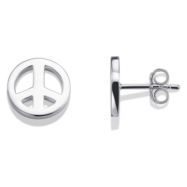 Mini Peace Earring Silver
