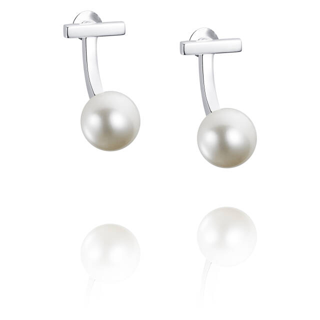 60's Pearl Earring Silver