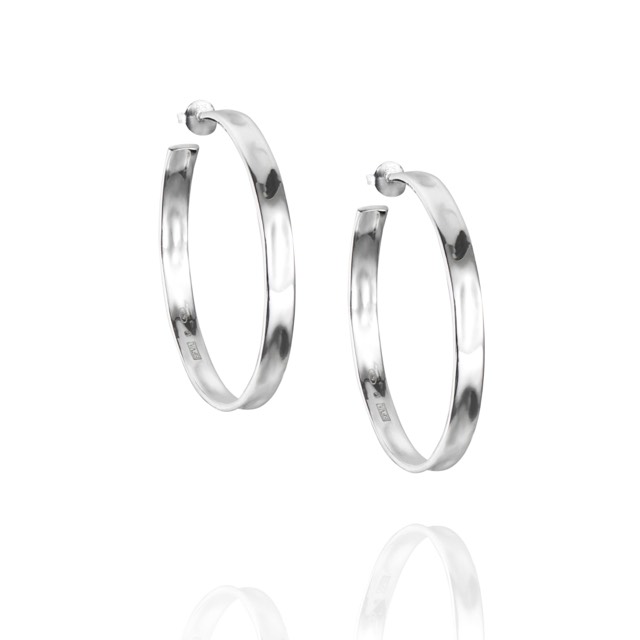 Moonwalk Hoops Earring Silver