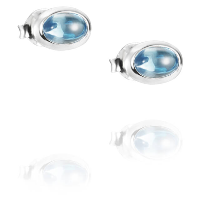 Love Bead Silver - Topaz Earring Silver