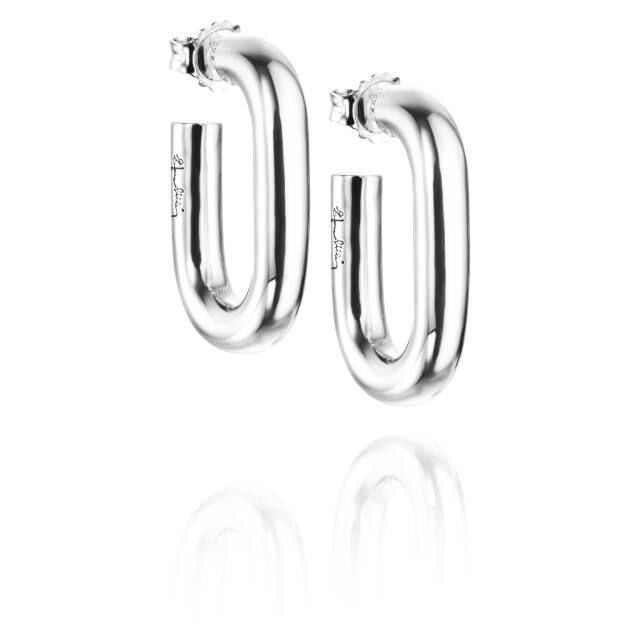 Chunky Hoops Earring Silver